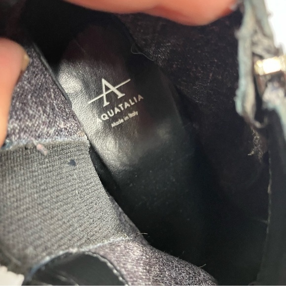 Aquatalia gray suede ankle boots size 9.5 pointed toe - Picture 5 of 7